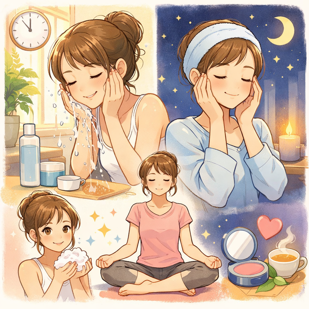 美容ルーティンの作り方って？朝夜3分で肌と心が整うコツは？