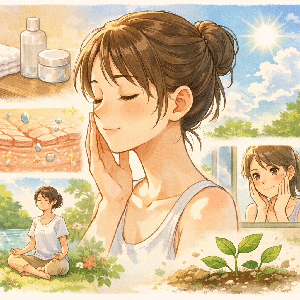 肌断食のメリットは「肌を休ませて、土台を戻す」ことだよ