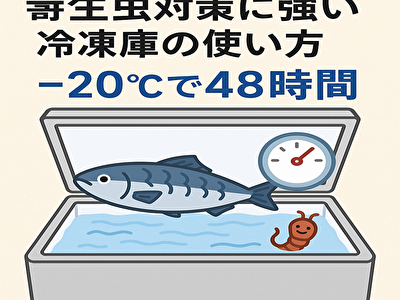 寄生虫対策に強い冷凍庫の使い方｜-20℃で48時間が安全とされる理由と家庭での注意点