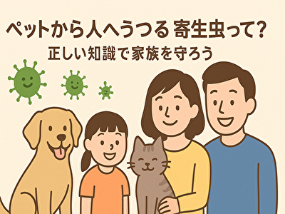 ペットから人にうつる寄生虫って？正しい知識で家族と暮らしを守ろう！