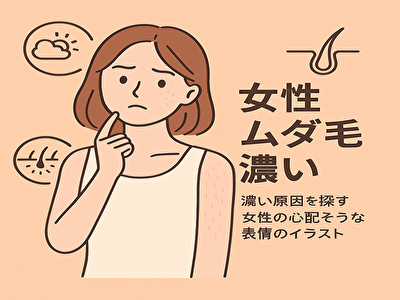 女性 ムダ毛 濃い原因とは？体の中と外からできる5つの対策