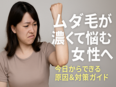 ムダ毛が濃い女性必見！原因から対策まで今日からできる自己処理＆脱毛ガイ